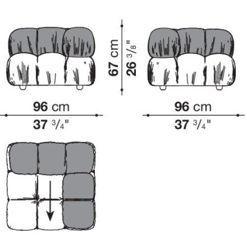 Camaleonda Modular Sectional Tufted Sofa