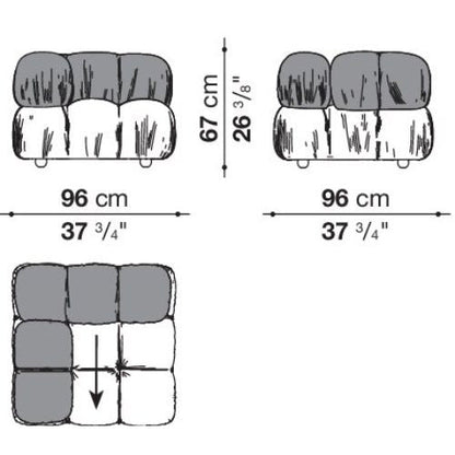 Camaleonda Modular Sectional Tufted Sofa