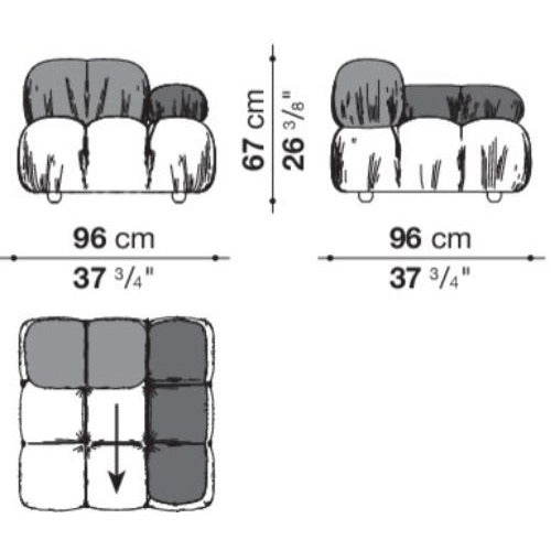 Camaleonda Modular Sectional Tufted Sofa