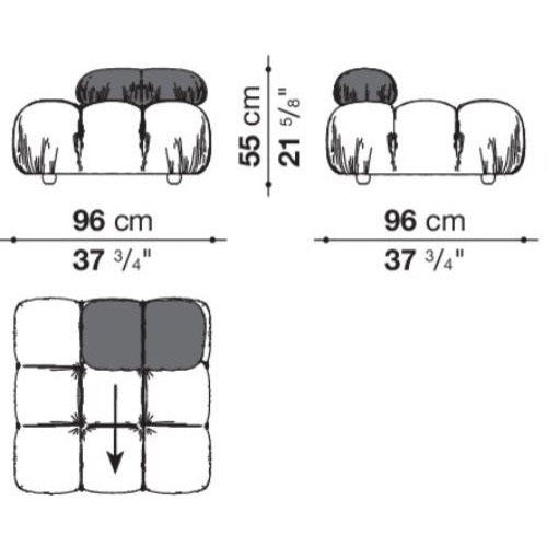 Camaleonda Modular Sectional Tufted Sofa