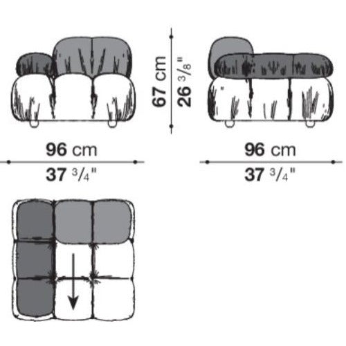 Camaleonda Modular Sectional Tufted Sofa