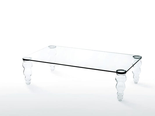 POST MODERN - rectangular crystal coffee table