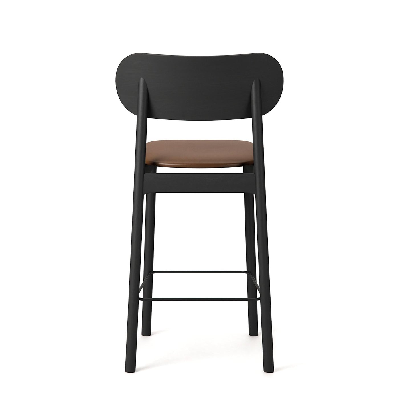 Decotique Elephant Bar Stool Black/Brown Leather