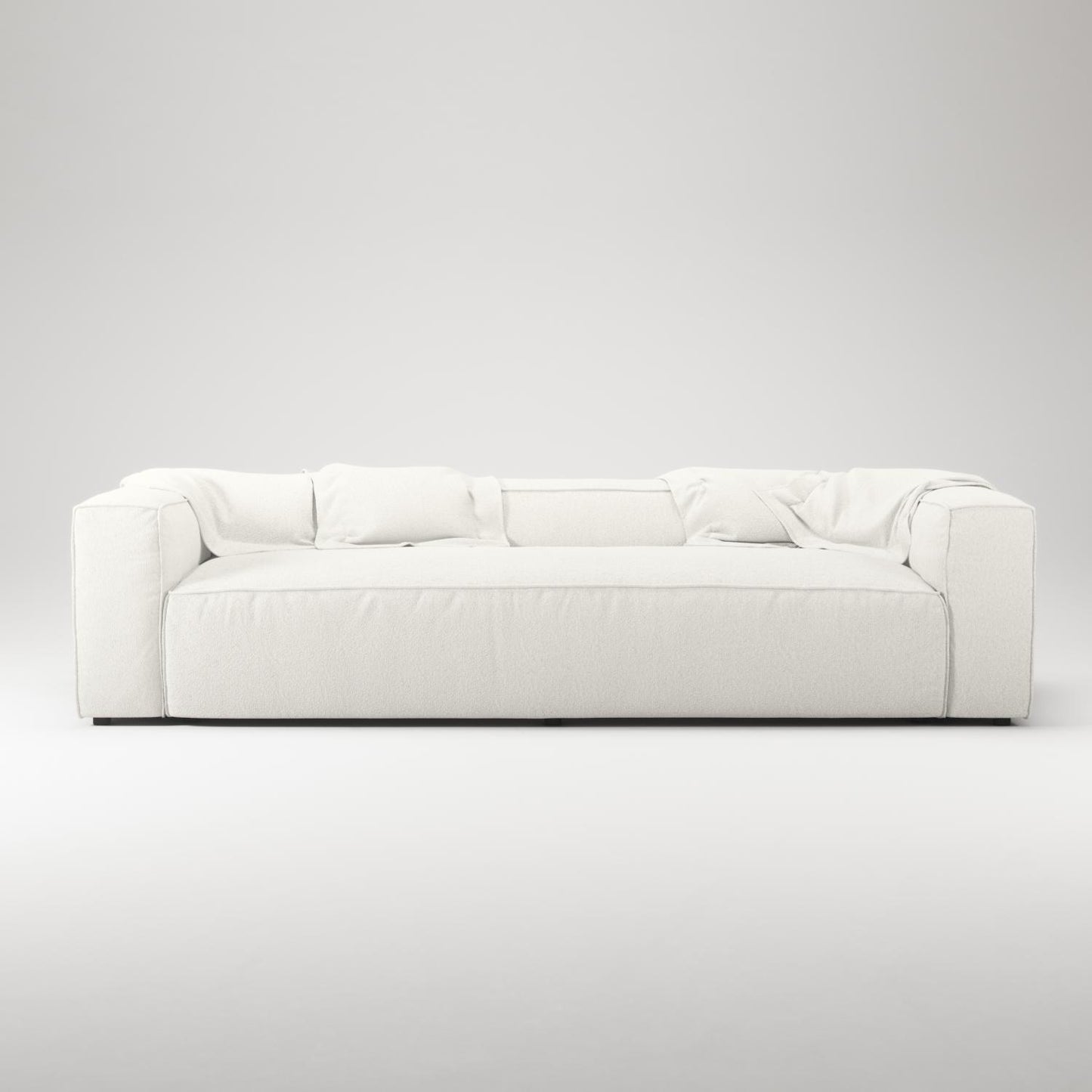 Decotique Grand 3-Seater Sofa Steam/White
