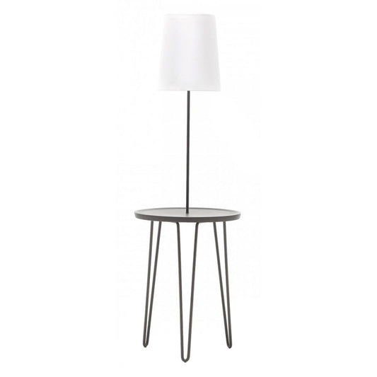 Lc 47 - Powder Coated Steel Floor Lamp / Bedside Table by Gervasoni
