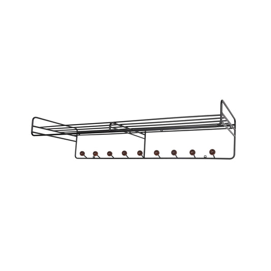 Bill Hat Shelf L 102 cm by Maze #Black / Walnut