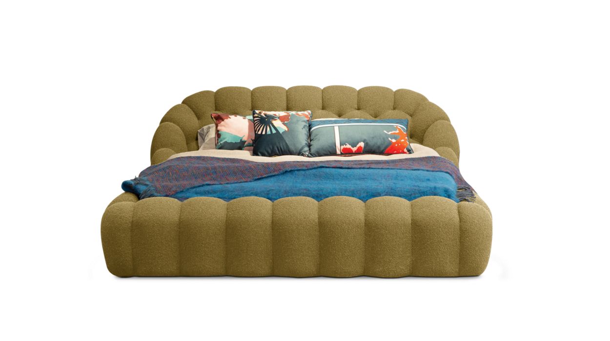 Bubble Bed by Roche Bobois #Tissu Orsetto Flex/Ambre