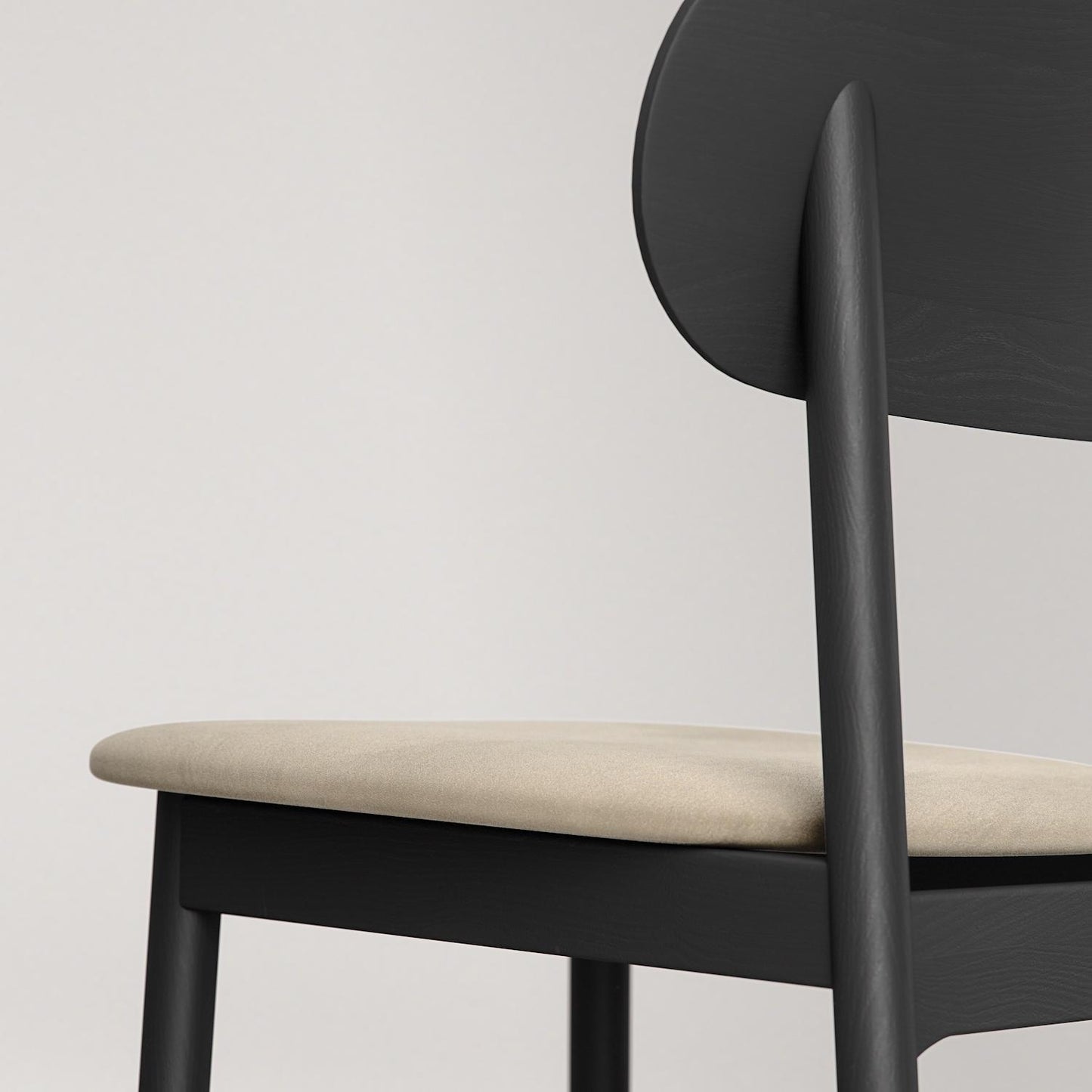 Decotique Elephant Dining Chair Black/Beige Velvet