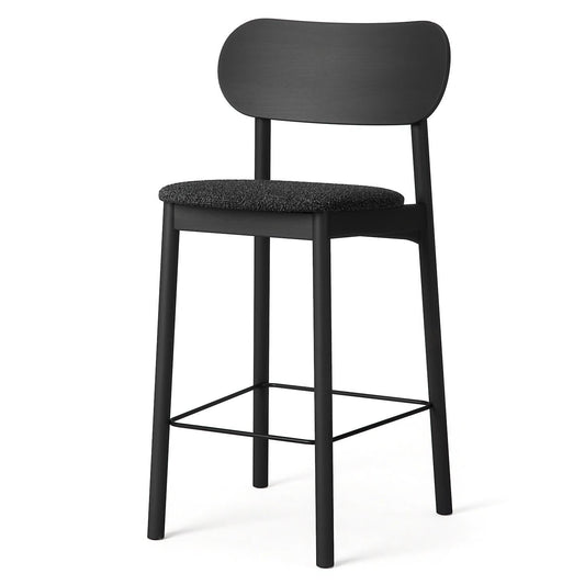 Decotique Elephant Barstool Black/ Anthracite Gray Bouclé