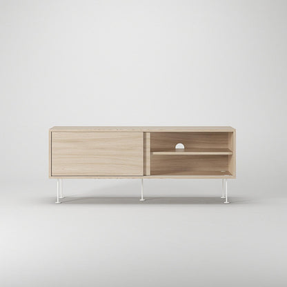 Decotique Vogue TV Bench With Legs 136 White Pigmented Oak/ White