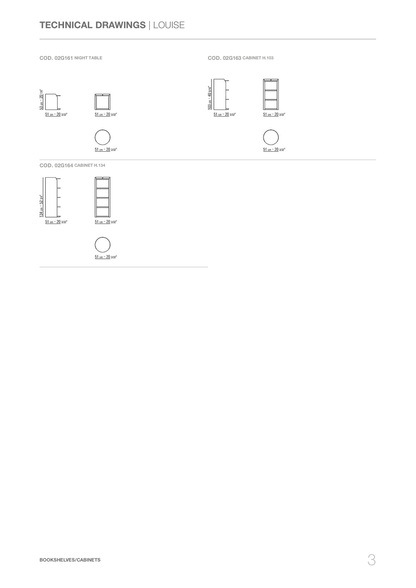 LOUISE Cabinet Technical Drawing