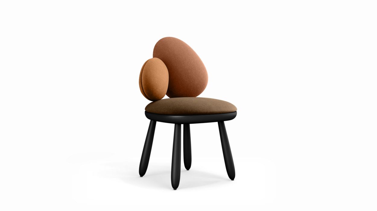 Cairn Chair by Roche Bobois #harmony 2 (rouille) / Lacquer : Black