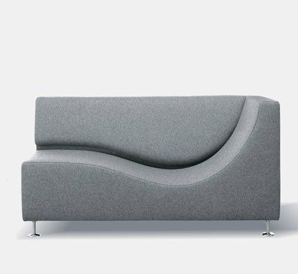 THREE SOFA DE LUXE Sofa with armrest right (Upholstery Material - Fabric PHILL) (Request Info)