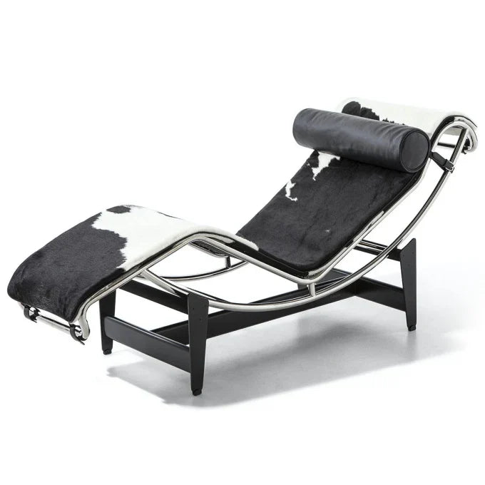 4 CHAISE LONGUE À RÉGLAGE CONTINU, DURABLE by Cassina #WHITE/BLACK (13Z235)