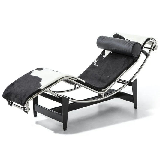 4 CHAISE LONGUE À RÉGLAGE CONTINU, DURABLE by Cassina #WHITE/BLACK (13Z235)