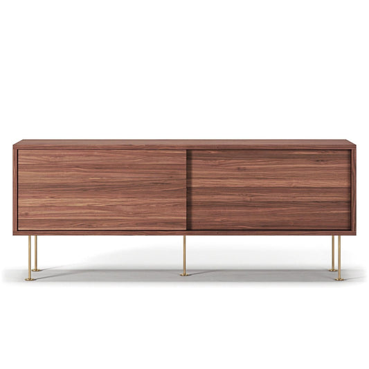 Decotique Vogue TV Bench with Legs 136 Walnut/Brass