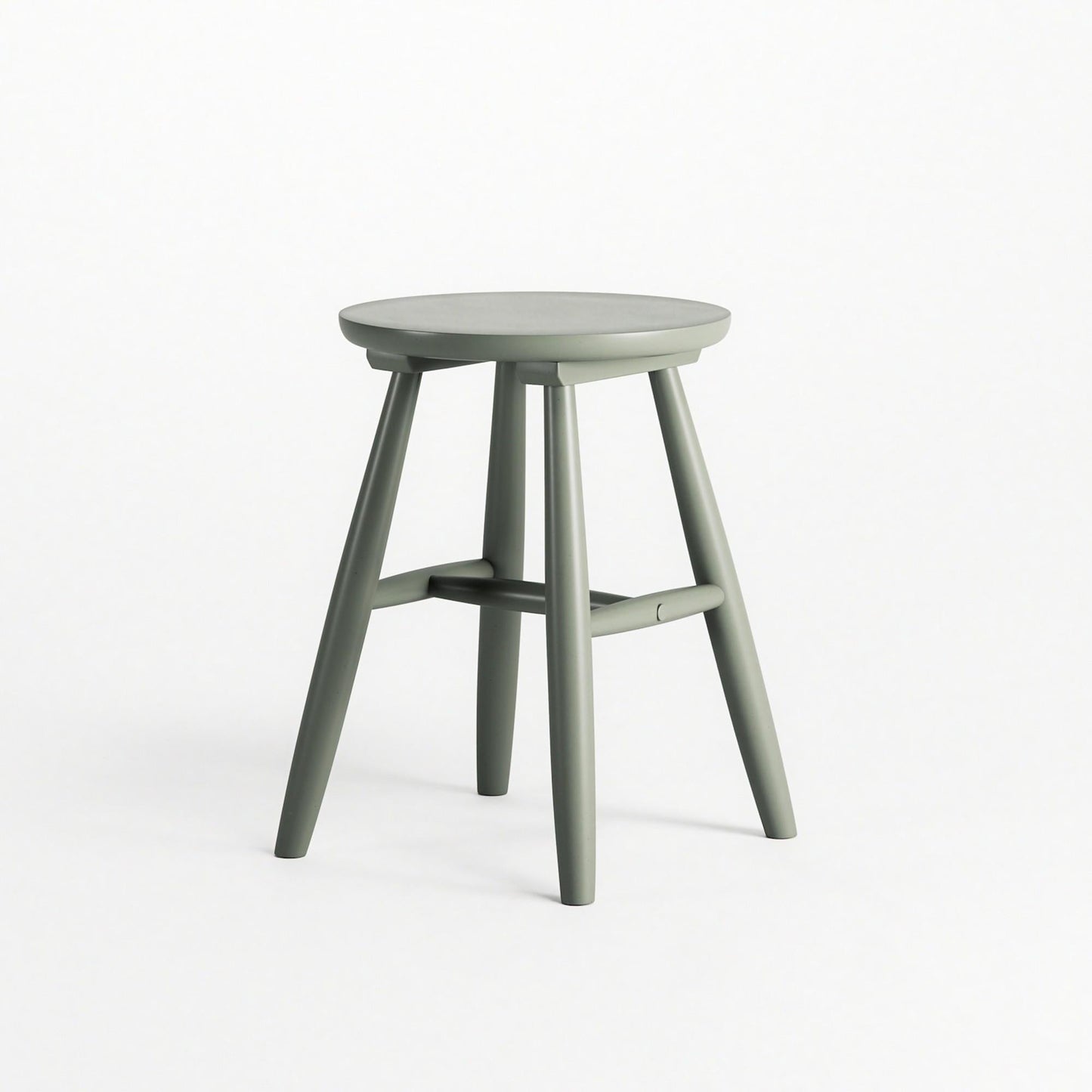 Department Wood Stool H15 Cement Grey
