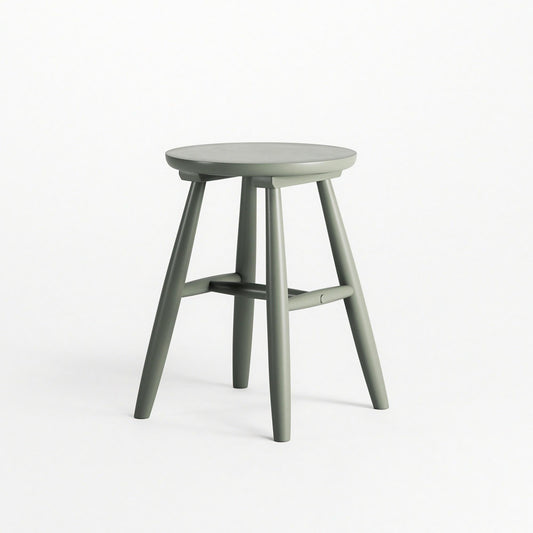 Department Wood Stool H15 Cement Grey