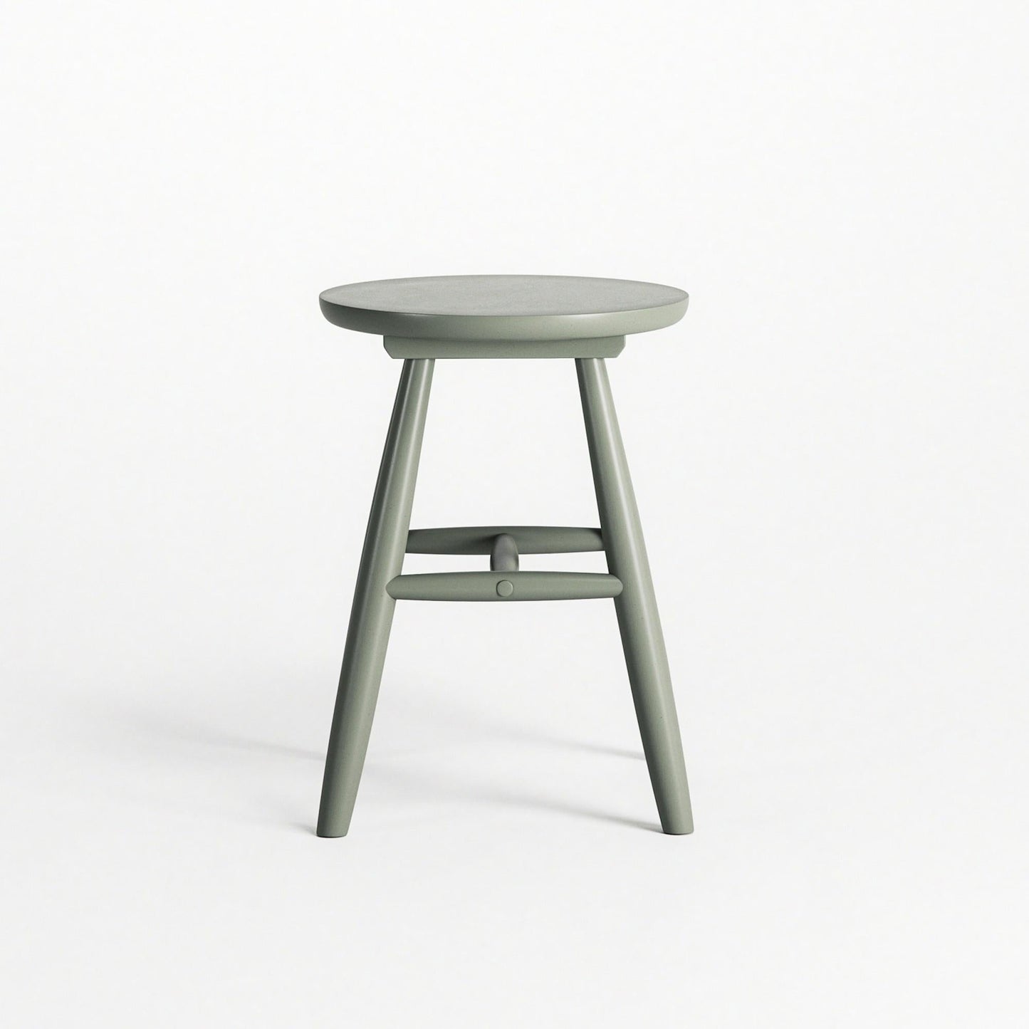 Department Wood Stool H15 Cement Grey