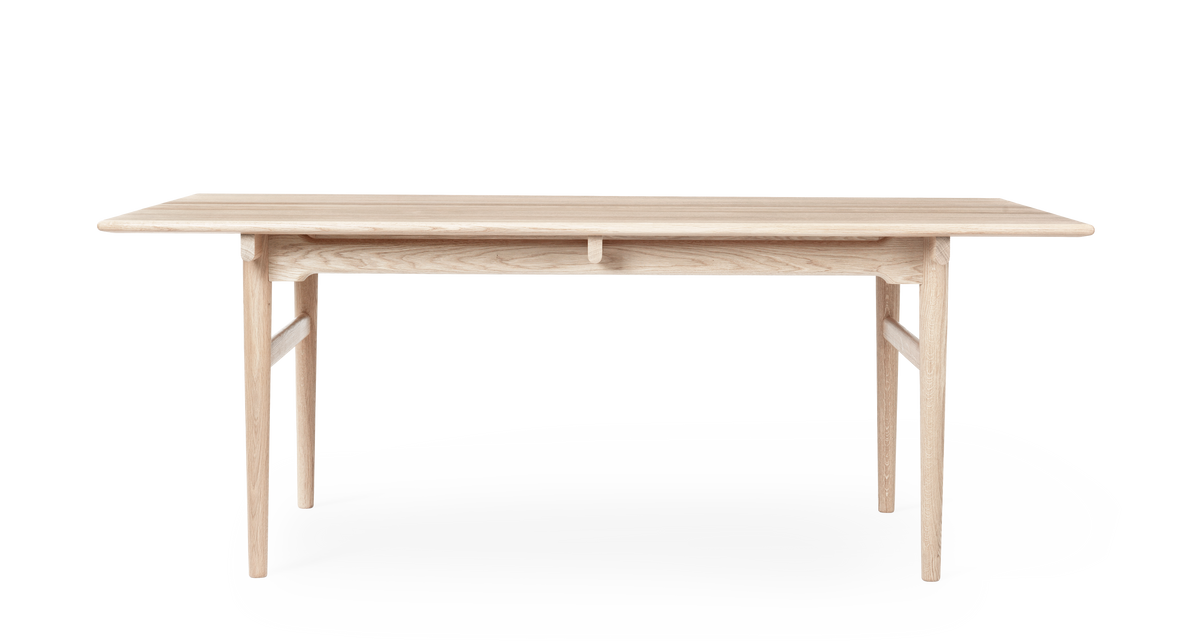 CH327 Dining Table - Oak White Oil front