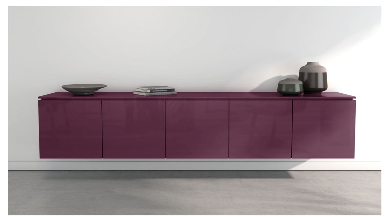 CODA HANGING SIDEBOARD - 5 DOORS by Roche Bobois