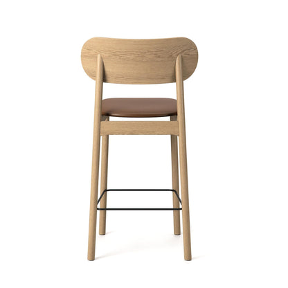 Decotique Elephant Bar Stool Natural Oak/Brown Leather