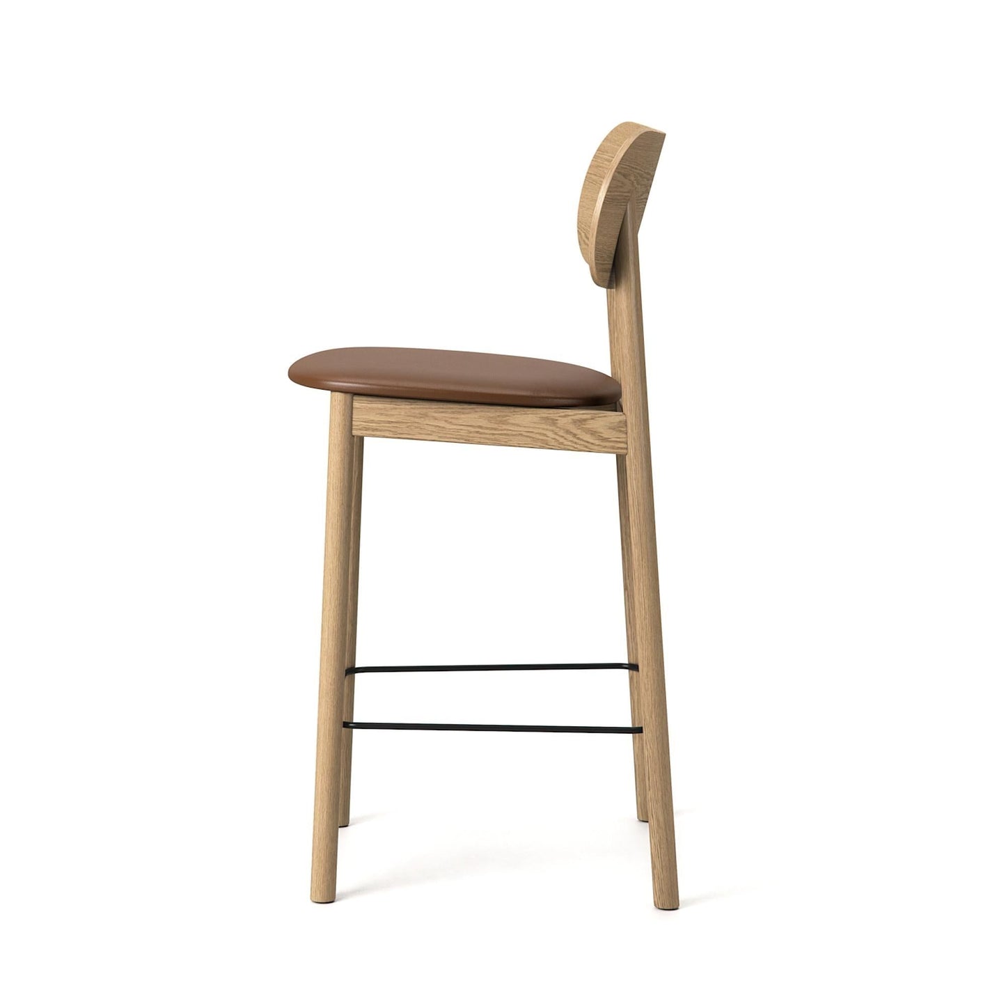 Decotique Elephant Bar Stool Natural Oak/Brown Leather
