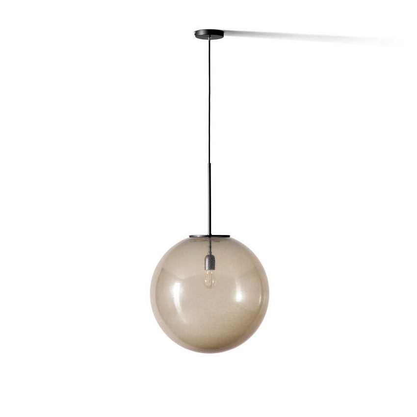 BOLLICOSA Pendant lamp by Cassina #Matt Black/Transparent pink glass