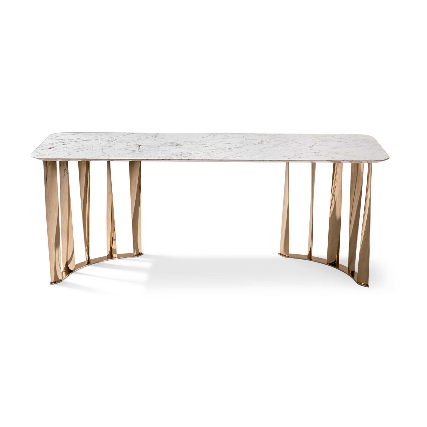Boboli - Marble Top Console Table with Semicircular Base