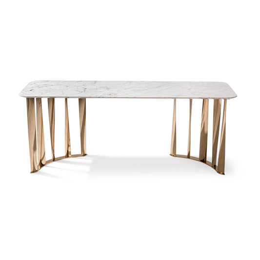 Boboli - Marble Top Console Table with Semicircular Base