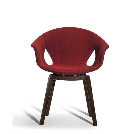 GINGER ALE - Small Armchair with Wood Legs