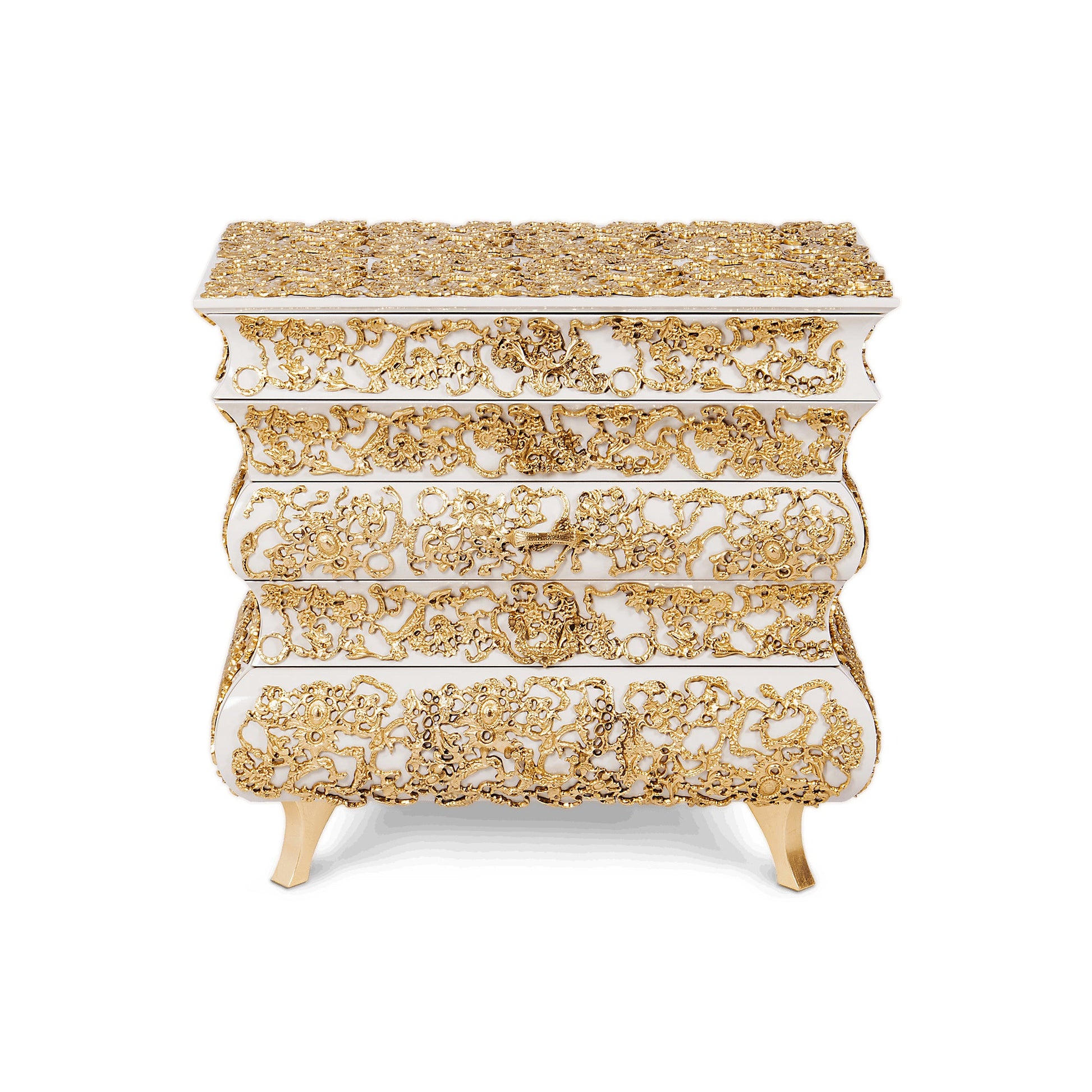 Crochet - Wooden Bedside Table With Drawers by Boca Do Lobo