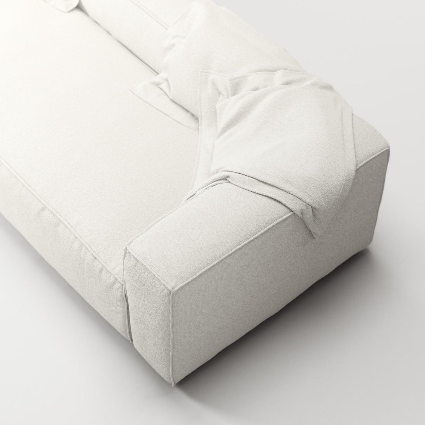 Decotique Grand 3-Seater Sofa Steam/White