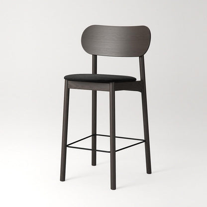 Decotique Elephant Bar Stool Dark Oak/Black Velvet