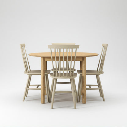 Department Wood Dining Table Set Oak/Greige