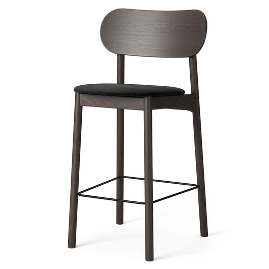 Decotique Elephant Bar Stool Dark Oak/Black Velvet
