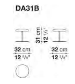 [Additional Component] Service table armrest - with upholstery Ø 32 cm for Dock Sofas