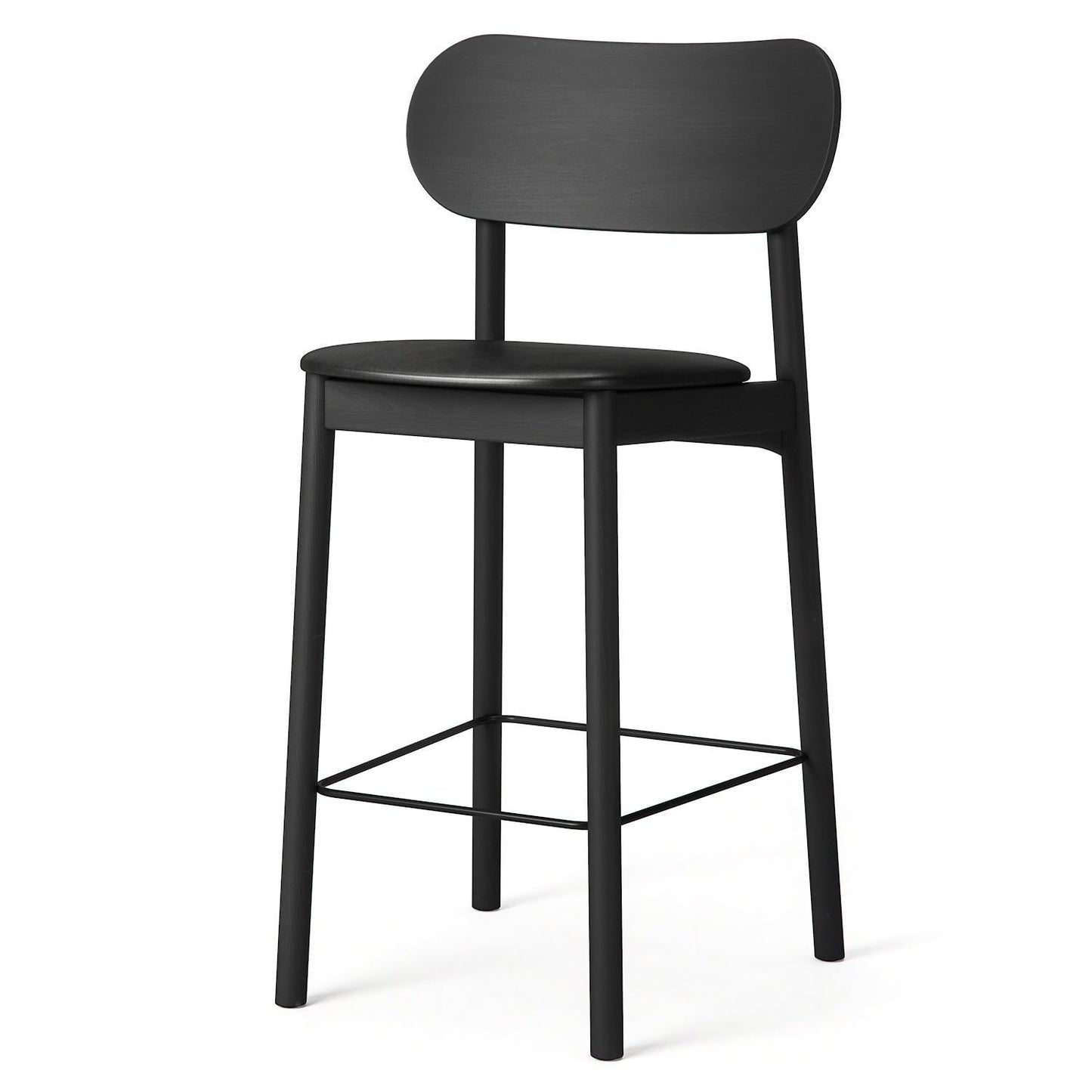Decotique Elephant Bar Stool Black/ Black Leather