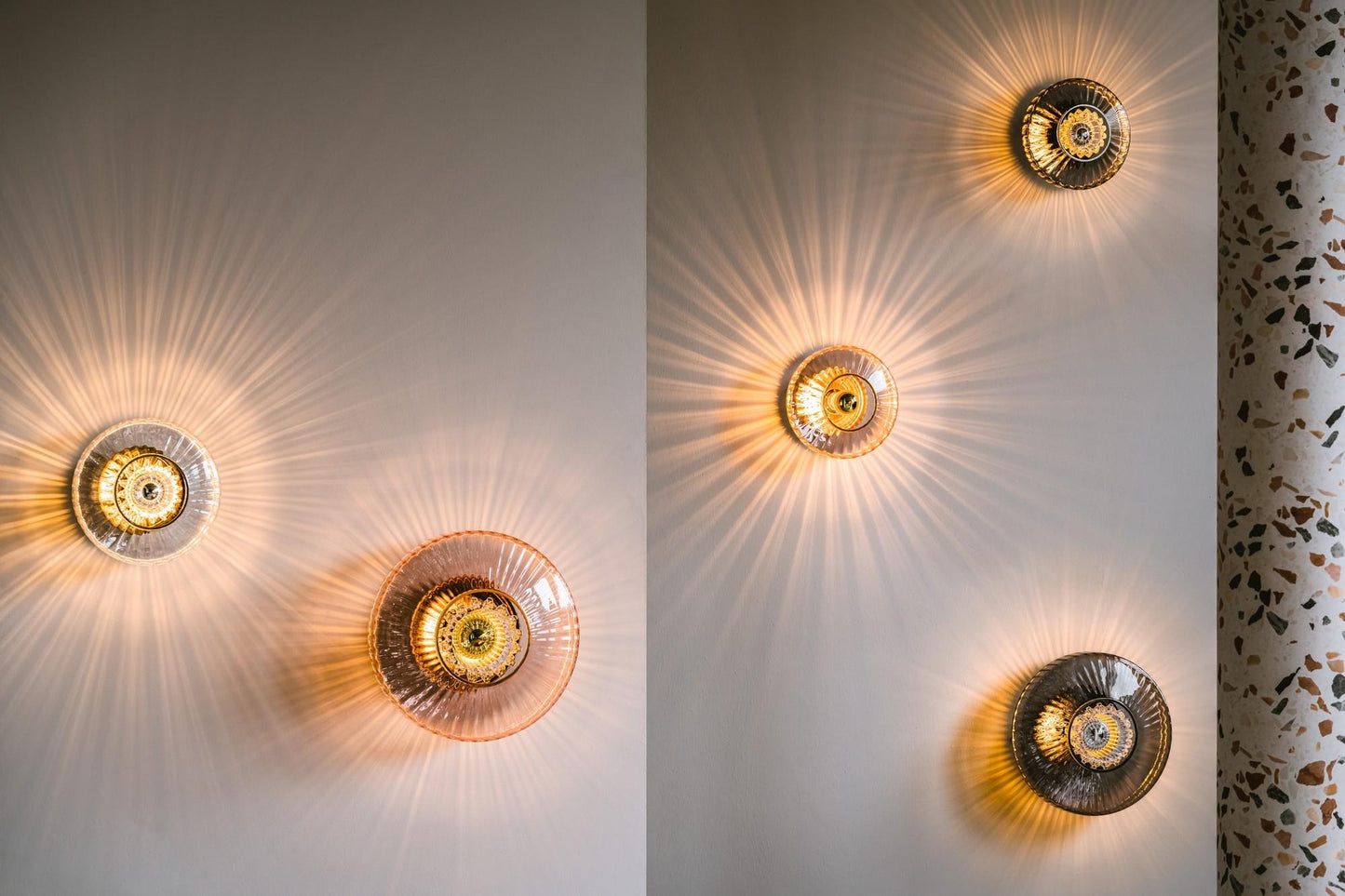 Design By Us New Wave Optic Wall Lamp Rosa