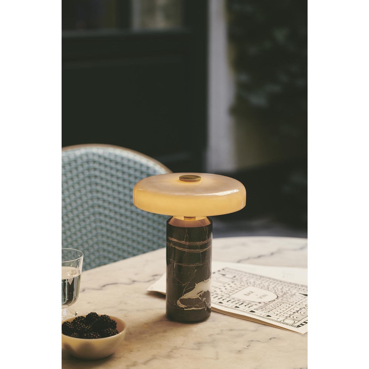 Design By Us Trip No. 2 Portable Lamp Moss Marble/ Amber