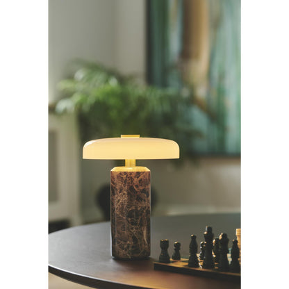 Design By Us Trip Portable Lamp Carrara Marble/Glossy Opal