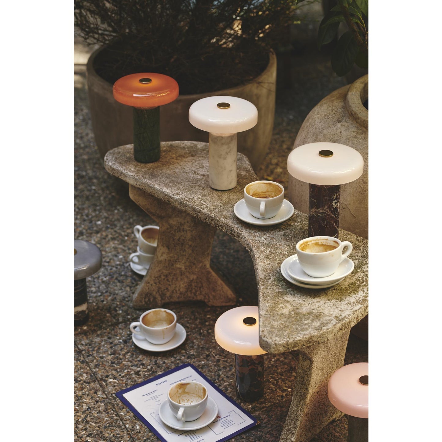 Design By Us Trip No. 2 Portable Lamp Moss Marble/ Amber