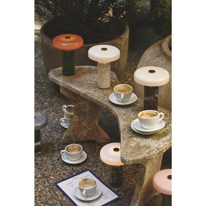 Design By Us Trip No. 2 Portable Lamp Moss Marble/ Amber