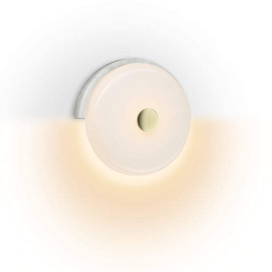 Design By Us Trip Wall Lamp Carrara Marble/Glossy Opal