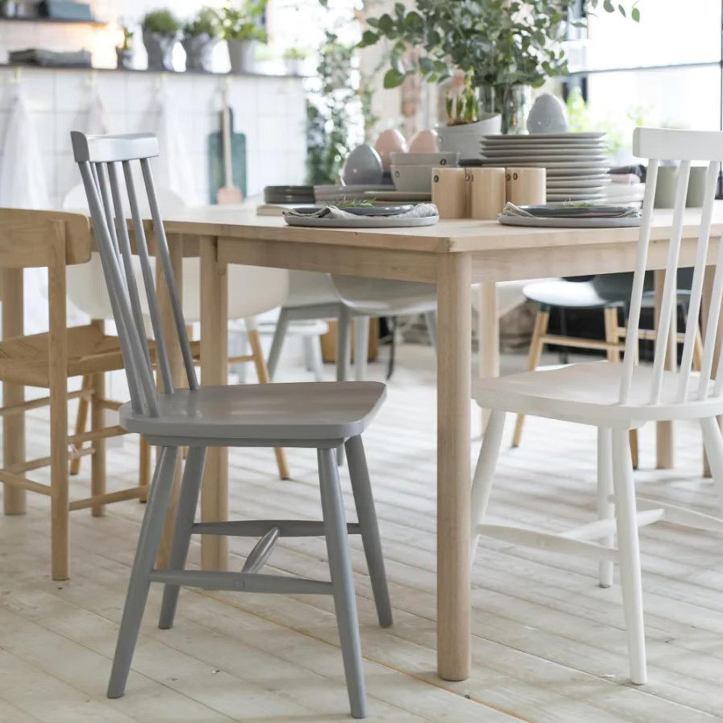 Department Wood H17 Windsor Dining Chair Dark Grey