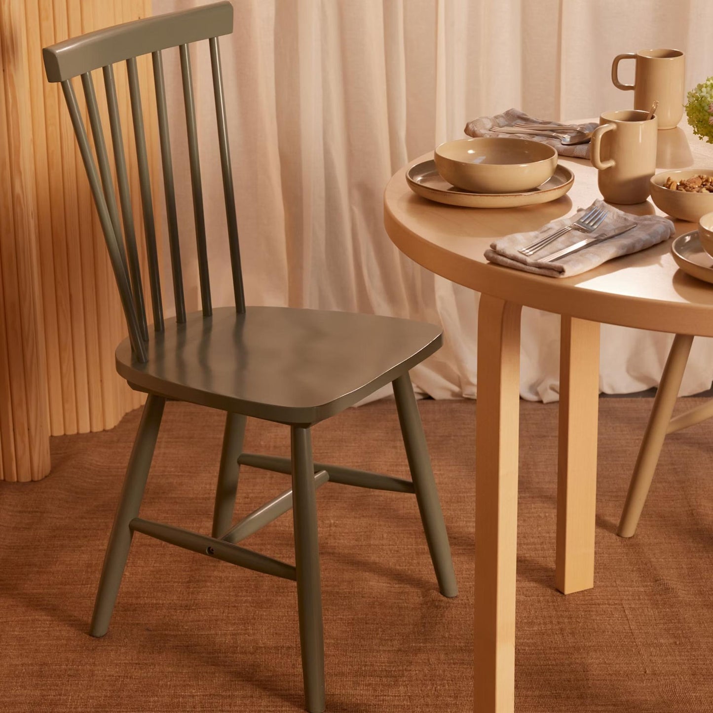 Department Wood H17 Windsor Dining Chair Gray