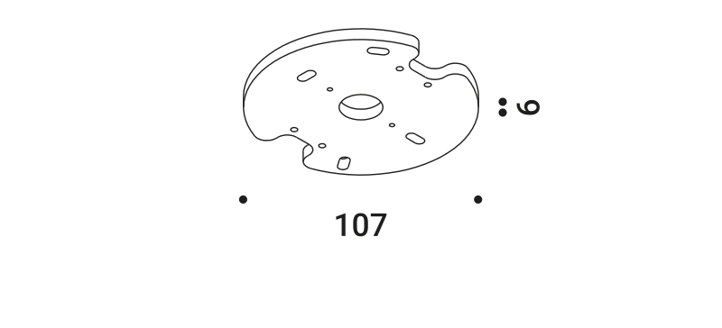 Davide Groppi Ceiling Rose Generic - Technical Drawing