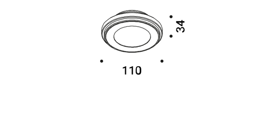 Davide Groppi DG111 LED Module - Technical Drawing