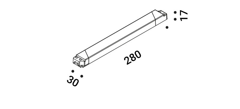 Davide Groppi SOTTILE Driver - Technical Drawing