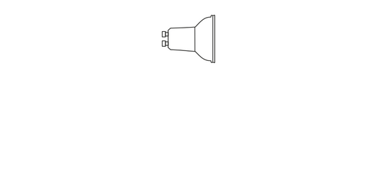 Davide Groppi GU10 Bulb - Technical Drawing